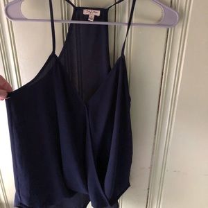 Sheer Cross Over Fashion Tank